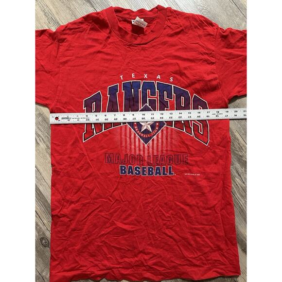 Vintage Artex Sportswear Texas Rangers T Shirt Size Large Single Stitch 1996 MLB - Picture 4 of 12